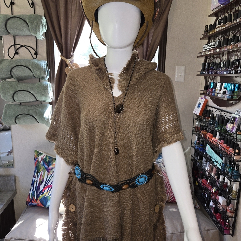 New! Beach Cover up Pullover Shawl - Picture 6 of 7